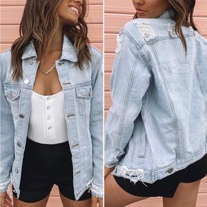 ✦NEW Boyfriend Long Sleeve Loose Jean Jacket✦